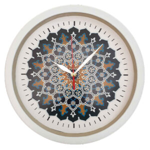 Persisch inspirierte analoge Wanduhr mit Muster – Toranj