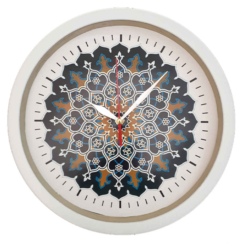 Persisch inspirierte analoge Wanduhr mit Muster - Toranj