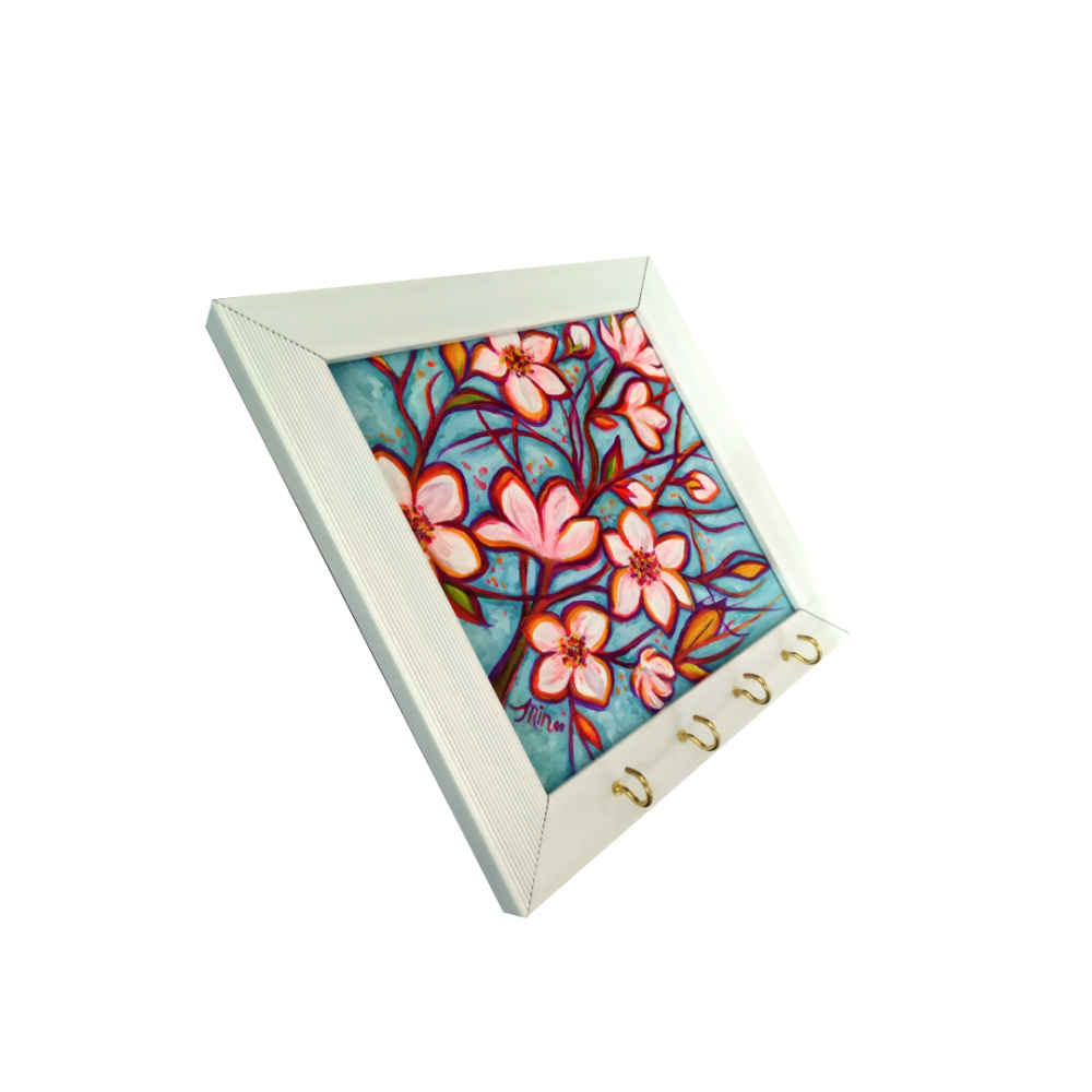 Dekorativer hölzerner Wand-Schlüsselhalter mit Baharan-Design