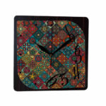 Persisch inspirierte analoge Wanduhr mit Muster – Kian