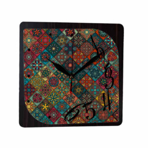 Persisch inspirierte analoge Wanduhr mit Muster – Kian