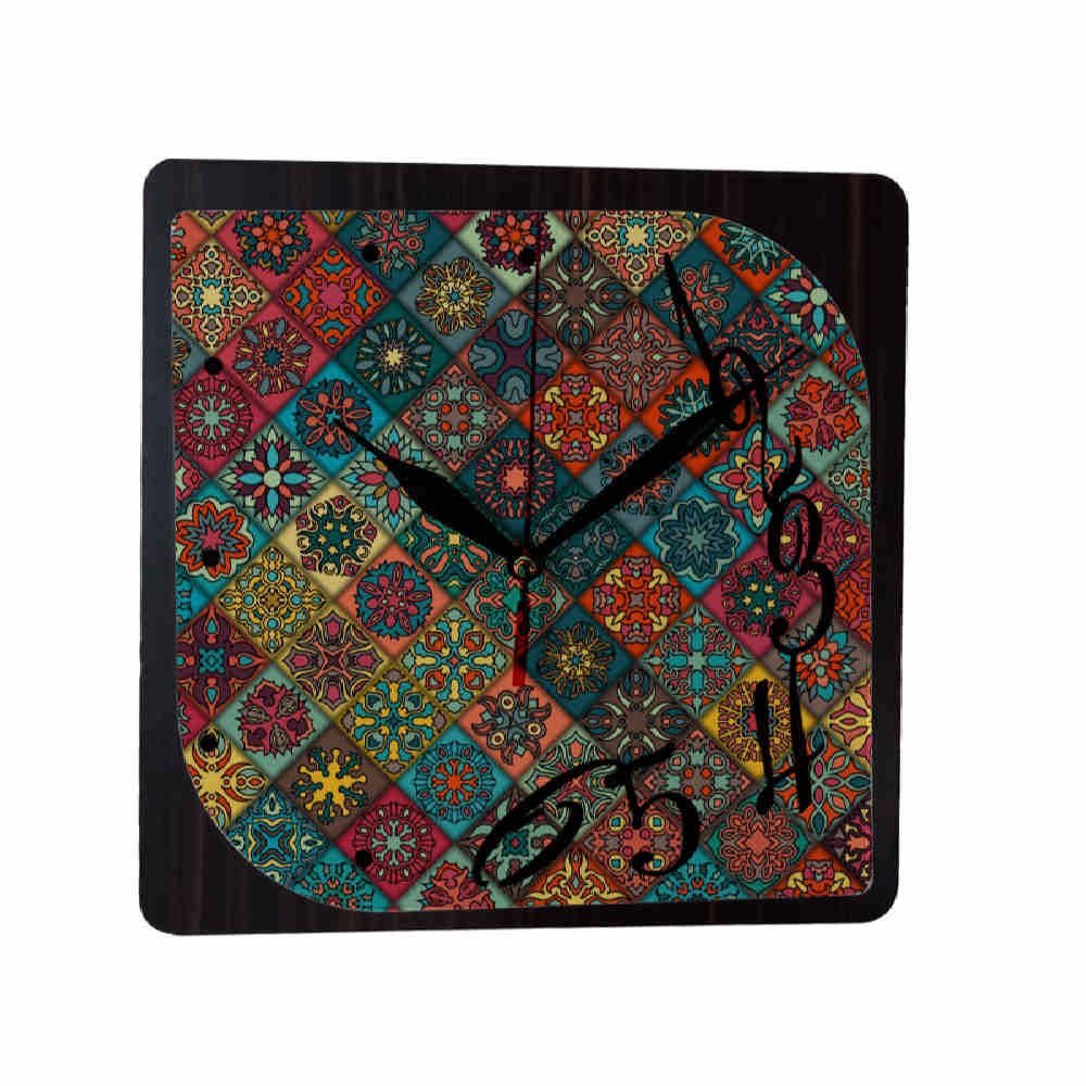 Persisch inspirierte analoge Wanduhr mit Muster - Kian