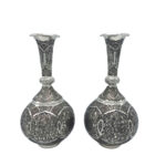 Handgefertigte persische Kupfervase dekorativ mit Kian Design – 2er-Set