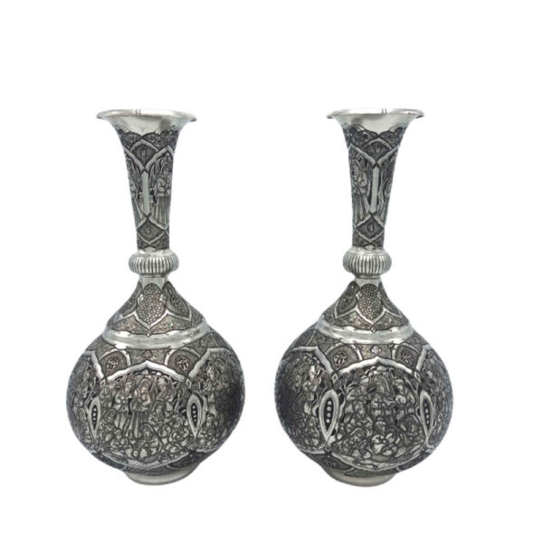 Handgefertigte persische Kupfervase dekorativ mit Kian Design - 2er-Set