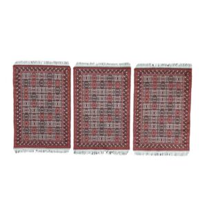 Set aus 3 Polyester-Stoff-Tischsets unter dem Teller – Teppich-Stil Modell Arg