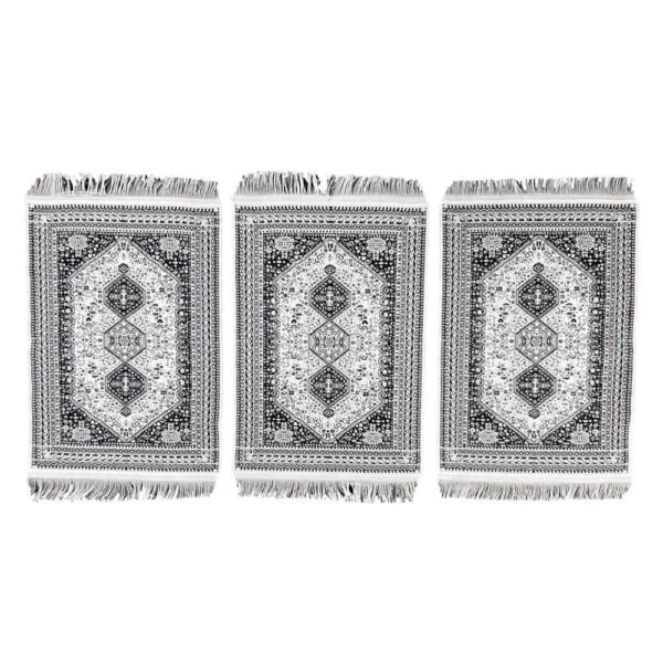 Set aus 3 Polyester-Stoff-Tischsets unter dem Teller – Teppich-Stil Modell Nafis