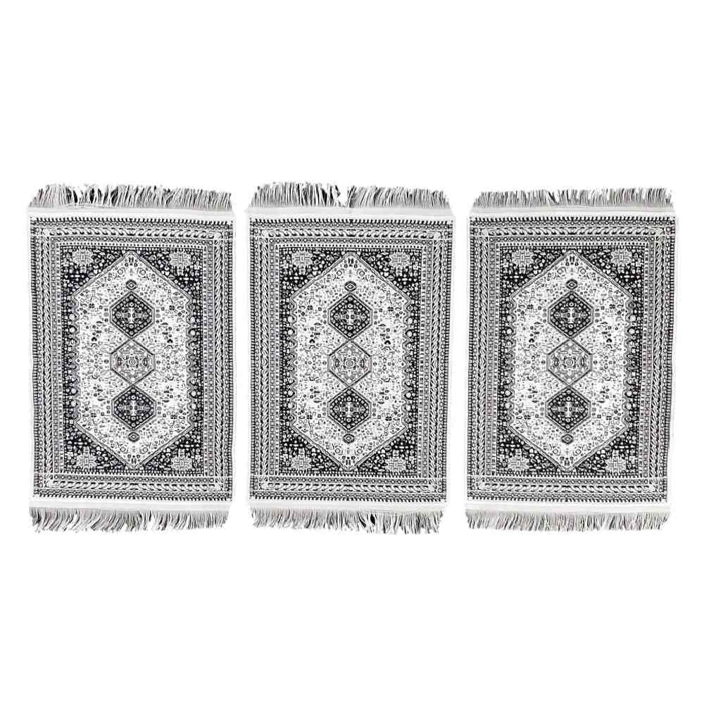 Set aus 3 Polyester-Stoff-Tischsets unter dem Teller – Teppich-Stil Modell Nafis