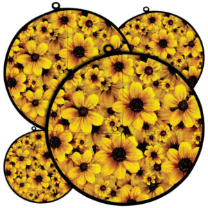Damkoni – Persischer Reiskocher Bonnet Deckel Dampfsammler Set von 4 – Modell Sonnenblume