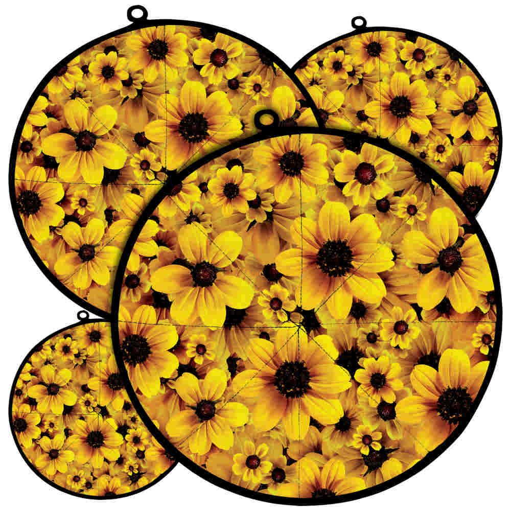 Damkoni - Persischer Reiskocher Bonnet Deckel Dampfsammler Set von 4 - Modell Sonnenblume