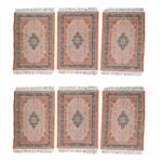 Set aus 6 Polyester-Stoff-Tischsets – Teppich-Stil Modell Almas