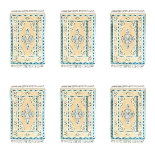 Set aus 6 Polyester-Stoff-Tischsets – Teppich-Stil Modell Sahra