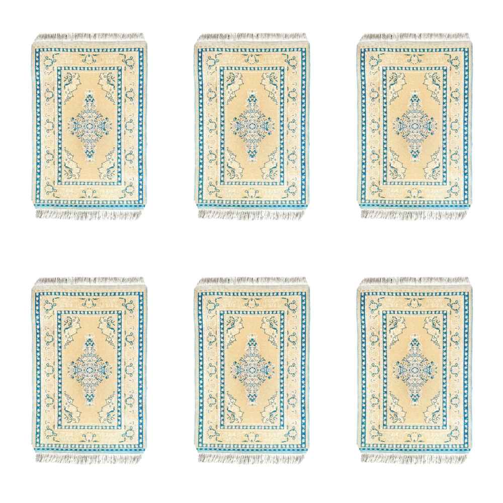 Set aus 6 Polyester-Stoff-Tischsets – Teppich-Stil Modell Sahra