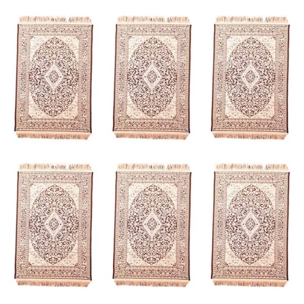 Set aus 6 Polyester-Stoff-Tischsets – Teppich-Stil Modell Sarv