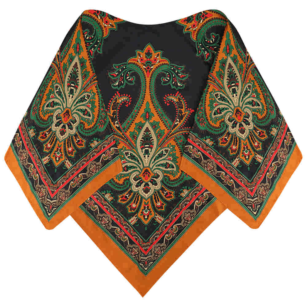 Blumenschal aus Seide für Damen – Luxus und Lebendiges Parvin-Design