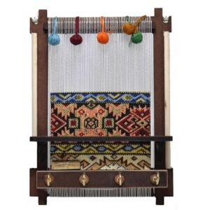 Keramischer Wandschlüsselhalter – Mit Holzrahmen, Modell Fliese
