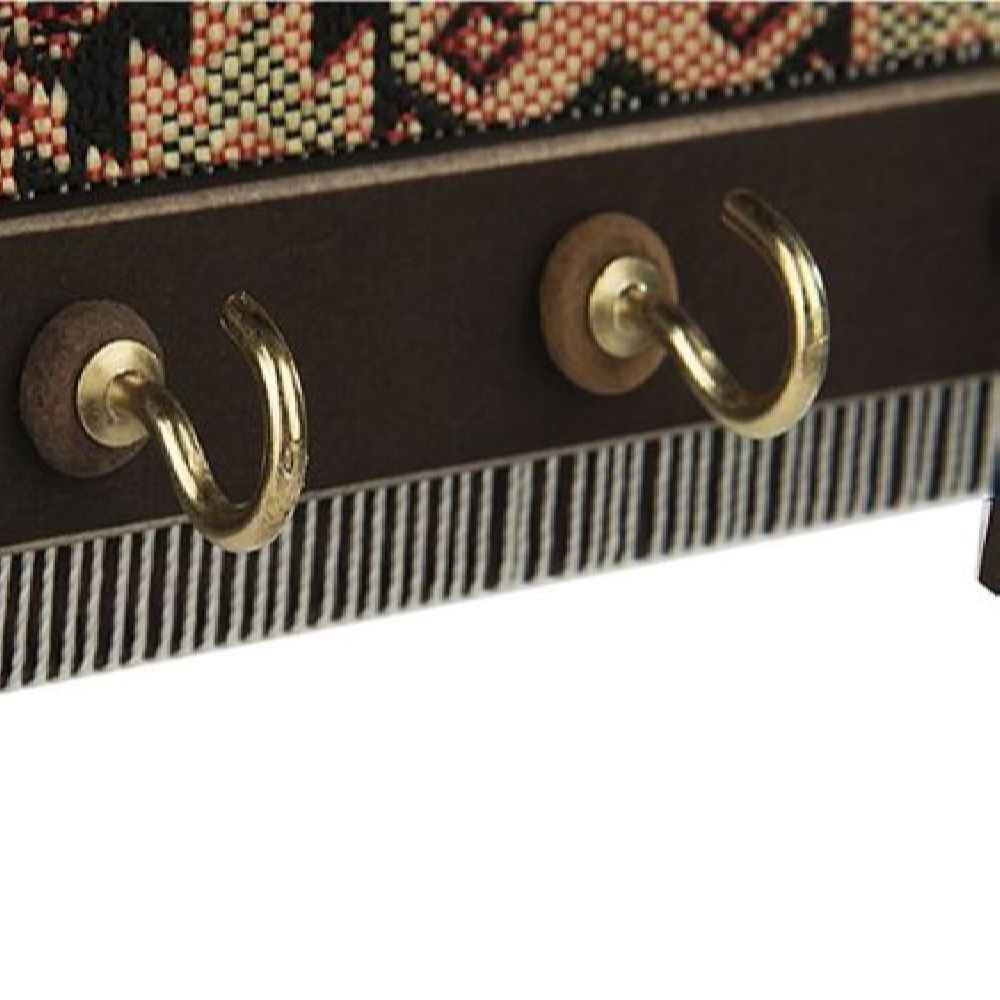 Keramischer Wandschlüsselhalter – Mit Holzrahmen, Modell Fliese