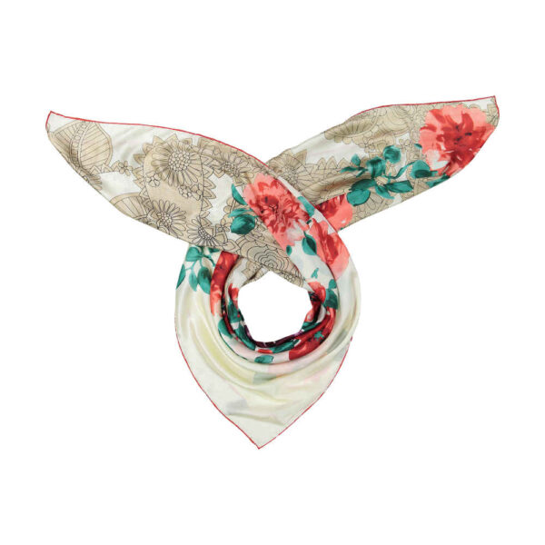 Blumenschal aus Seide für Damen – Luxus und Lebendiges Sarvin-Design