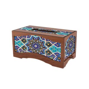 Rustikale Holz-Taschentuchbox – Kachel-Design