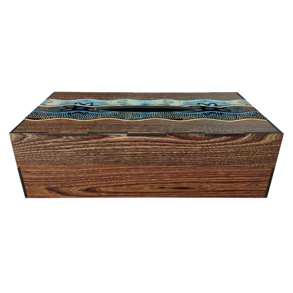 Rustikale Holz-Taschentuchbox – Darya