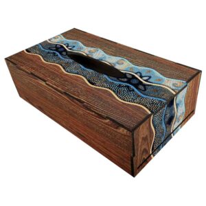 Rustikale Holz-Taschentuchbox – Darya
