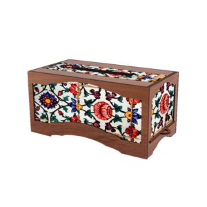 Rustikale Holz-Taschentuchbox – Delara