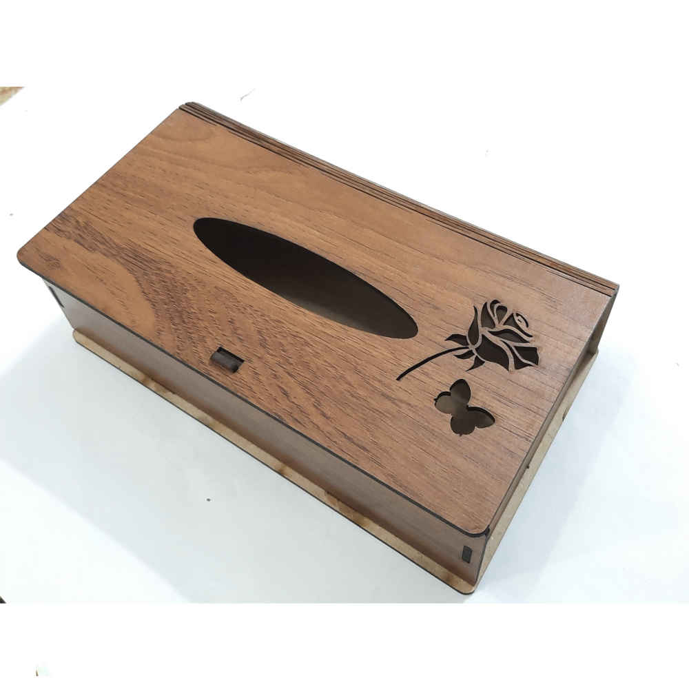 Rustikale Holz-Taschentuchbox – Parvaneh