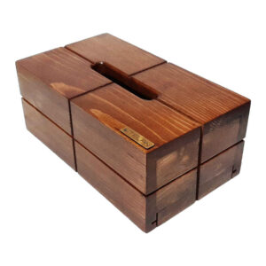 Rustikale Holz-Taschentuchbox – Telan