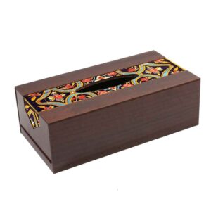 Rustikale Holz-Taschentuchbox – Kachel-Design