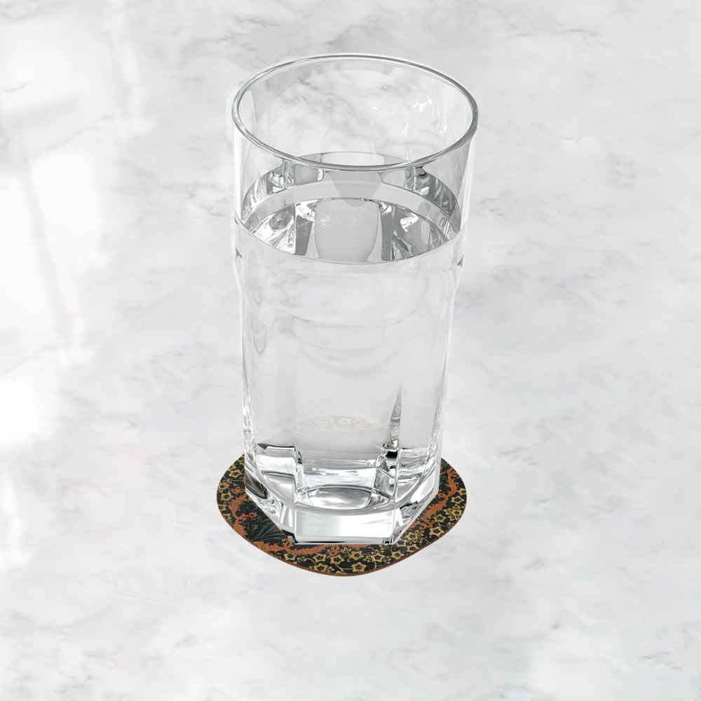 Set aus Untersetzern mit persisch inspiriertem künstlerischen Design Gol