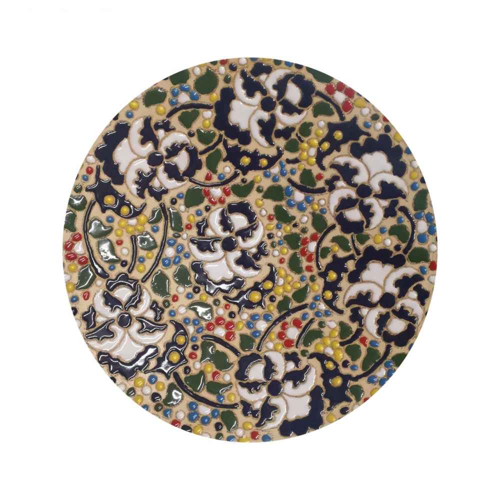 Handgefertigte Dekorative Minakari Töpferschale & Teller Modell Mahan