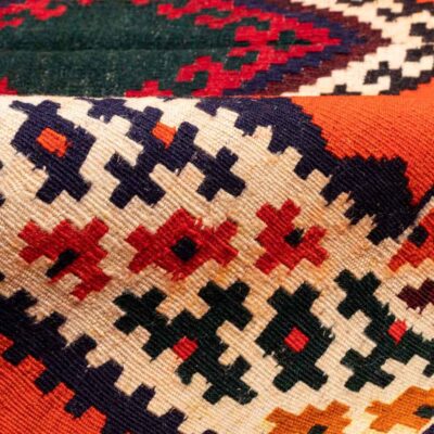 Persischer Woll Kelim Teppich handgewebt in Fars traditionell Babak