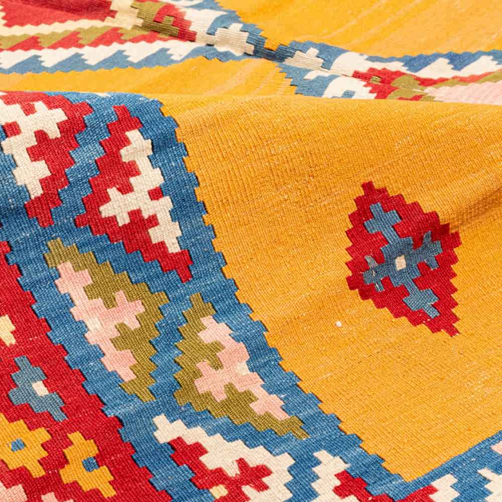 Persischer Woll Kelim Teppich handgewebt in Fars traditionell Aidin