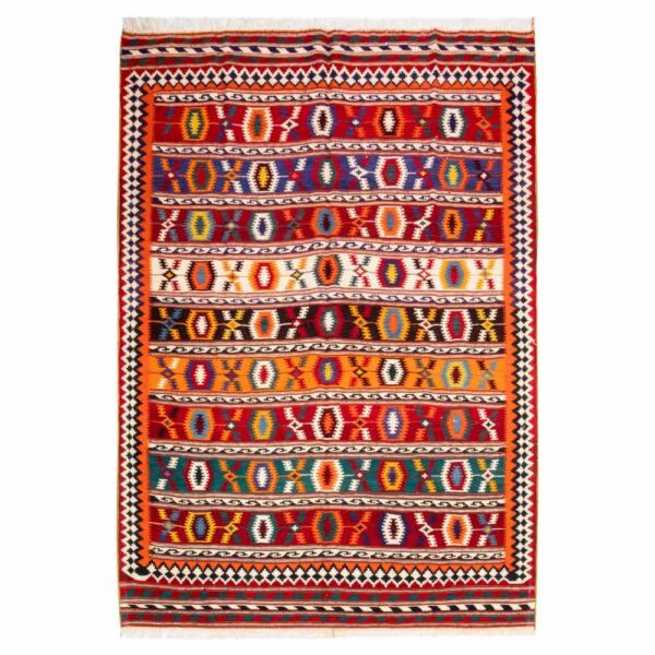 Persischer Woll Kelim Teppich handgewebt in Fars traditionell Doman