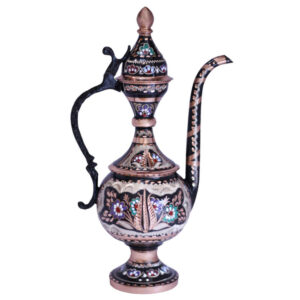 Persischer Kupfer-Rosewater-Sprenger – Minakari Emaille Afra