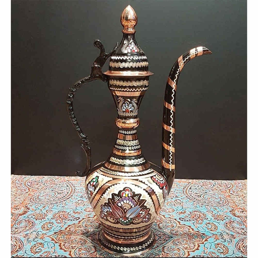 Persischer Kupfer-Rosewater-Sprenger – Minakari Emaille Hana