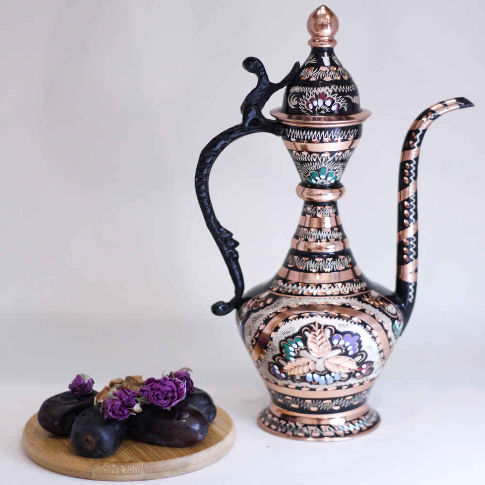 Persischer Kupfer-Rosewater-Sprenger – Minakari Emaille