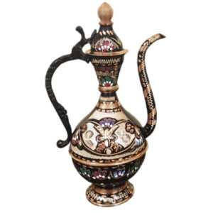 Persischer Kupfer-Rosewater-Sprenger – Minakari Emaille Sahar