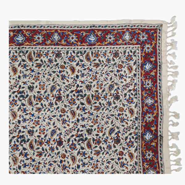 Iranische Tischdecke: Isfahans Traditioneller Kalamkari Blockdruck Artemis