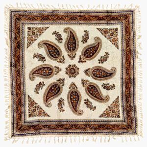 Iranische Tischdecke: Isfahans Traditioneller Kalamkari Blockdruck Bina