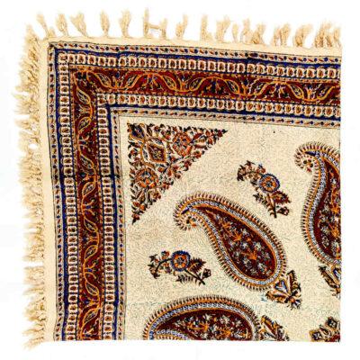 Iranische Tischdecke: Isfahans Traditioneller Kalamkari Blockdruck Bina