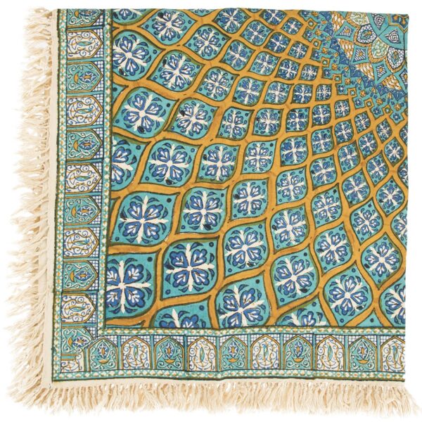Iranische Tischdecke: Isfahans Traditioneller Kalamkari Blockdruck Borna