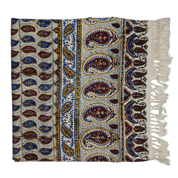 Iranische Tischdecke: Isfahans Traditioneller Kalamkari Blockdruck Eleganz Paisley