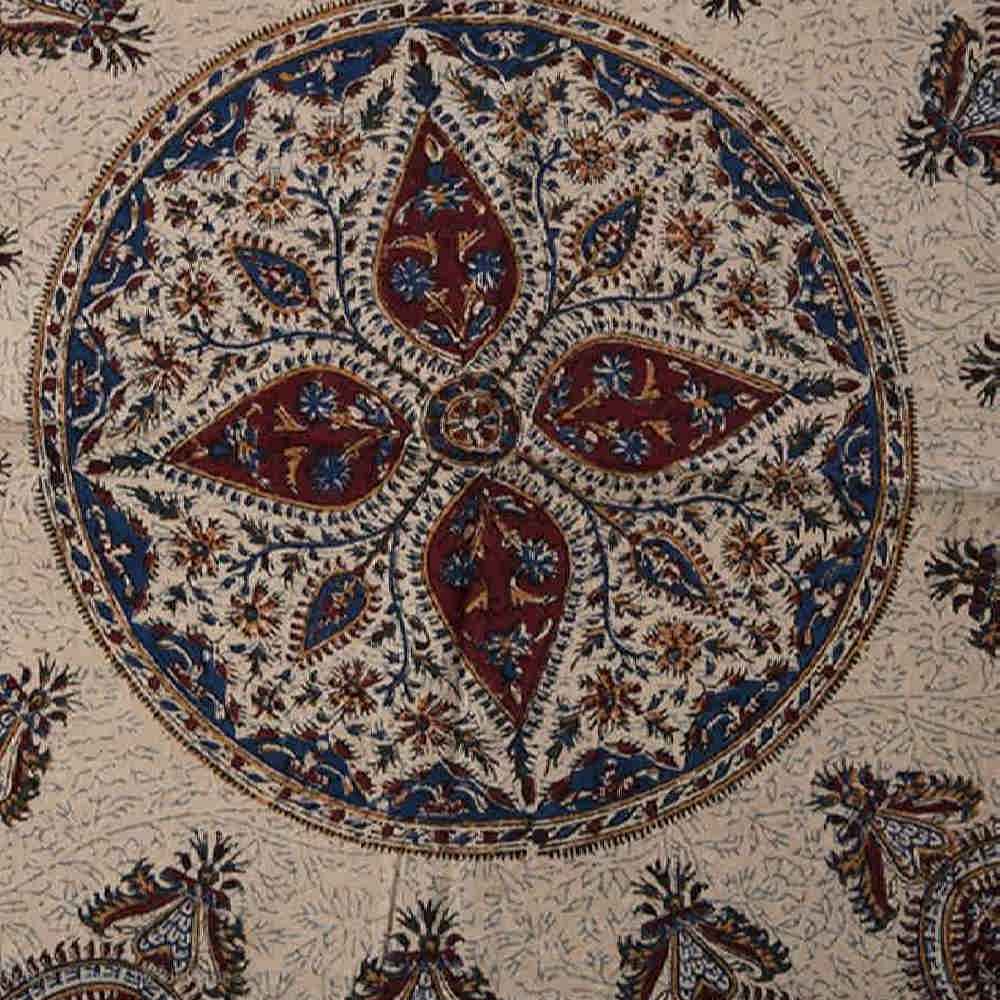 Iranische Tischdecke: Isfahans Traditioneller Kalamkari Blockdruck Hasti