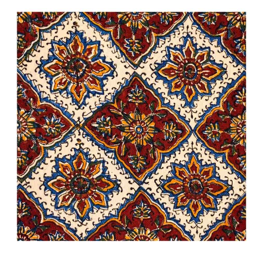 Iranische Tischdecke: Isfahans Traditioneller Kalamkari Blockdruck Kheshti
