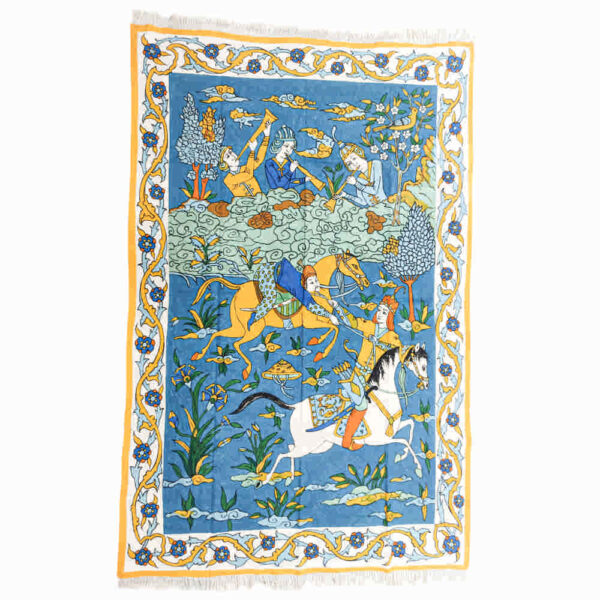 Iranische Tischdecke: Isfahans Traditioneller Kalamkari Blockdruck Tina