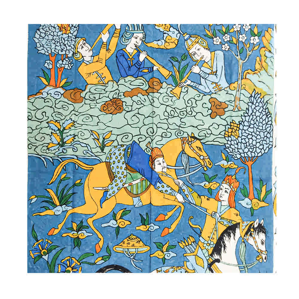 Iranische Tischdecke: Isfahans Traditioneller Kalamkari Blockdruck Tina