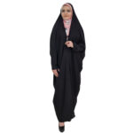 Islamischer arabischer schwarzer Chador Hijab mit Ärmeln für Frauen und Gebet – Sahar