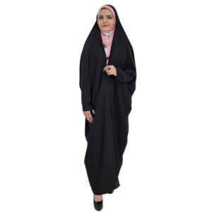 Islamischer arabischer schwarzer Chador Hijab mit Ärmeln für Frauen und Gebet – Sahar