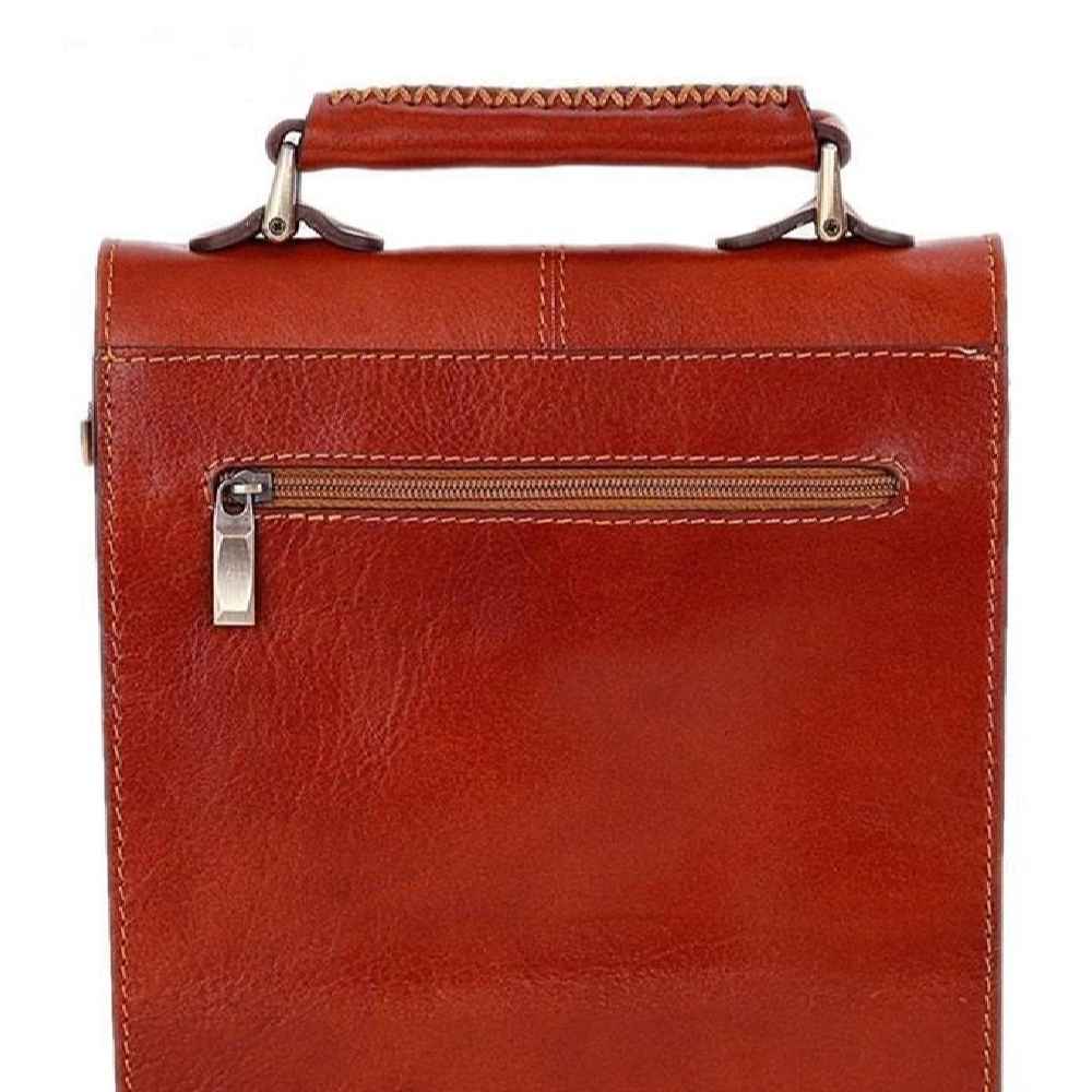 Luxuriöse Leder-Messenger-Schultertasche – Handgefertigtes Modell Arvin