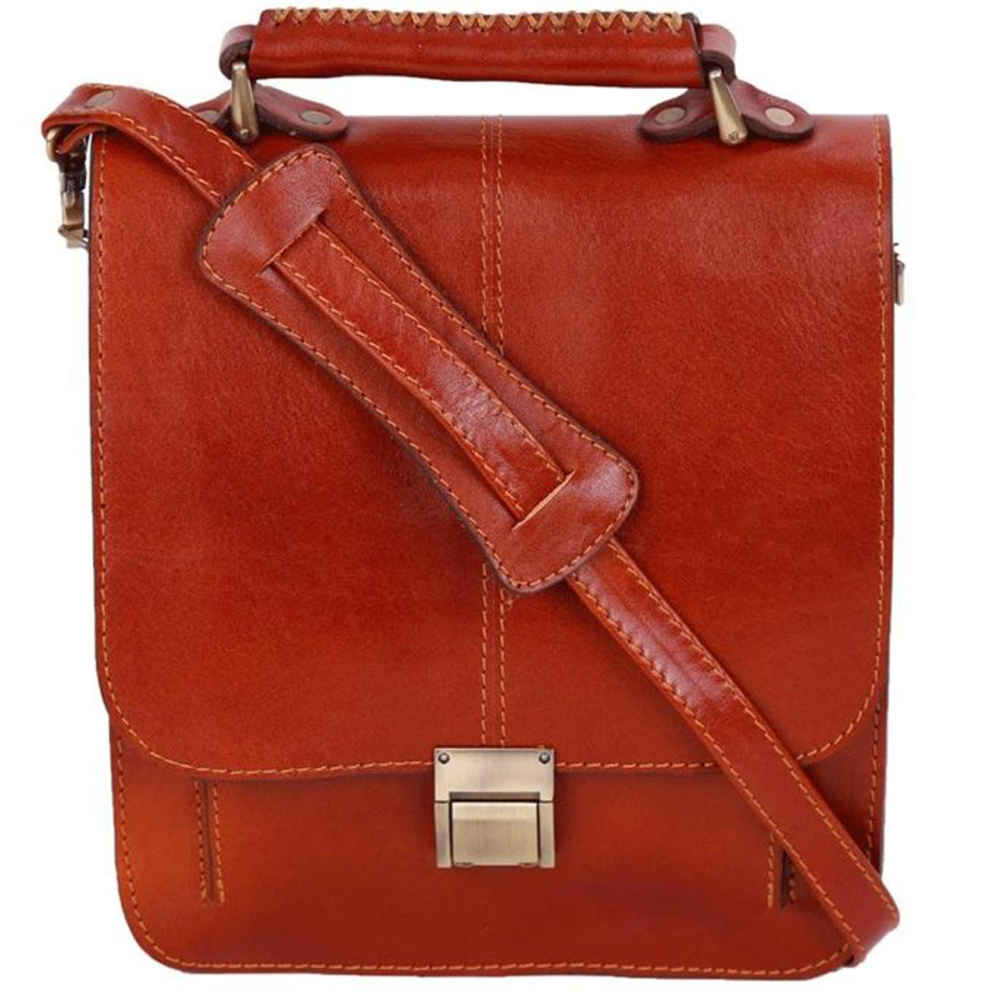 Luxuriöse Leder-Messenger-Schultertasche – Handgefertigtes Modell Arvin